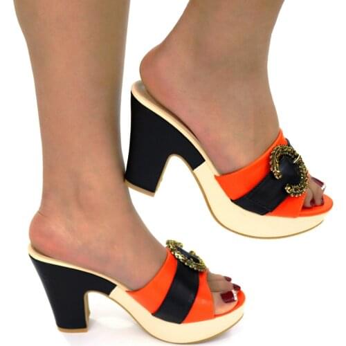 Doershow Shoe African Wedding Shoes High Quality Fashion Elegant Italian Women Shoe with Stone High Heels Summer Women HTX1-15