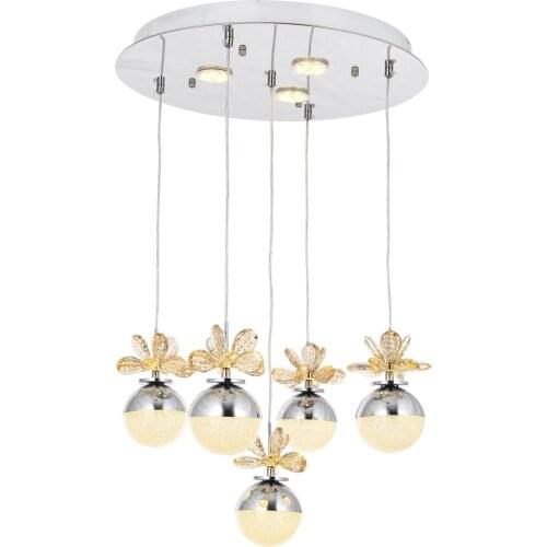 Eray Lighting 9178-4 + 1 + 3R Chrome Powerled 5 li Chandelier
