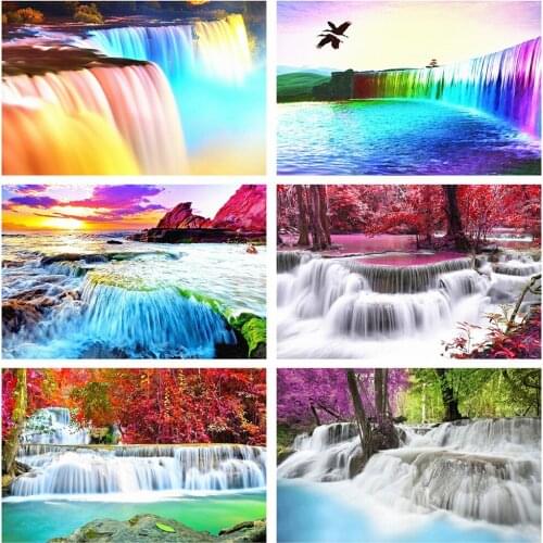 Evershine 5D DIY Diamond Painting Waterfall Scenic Full Square Mosaic Diamond Embroidery Landscape Cross Stitch Home Decoration