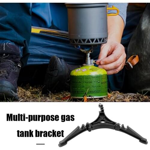 Gas Tank Holder Bracket Outdoor Camping Air Bottle Tripod Canister Stand
