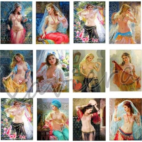 Sexy Lady Portrait Diamond Painting Diy 5D Full Square Round Drill Cross Stitch Retro Picture Rhinestone Mosaic Embroidery Kits