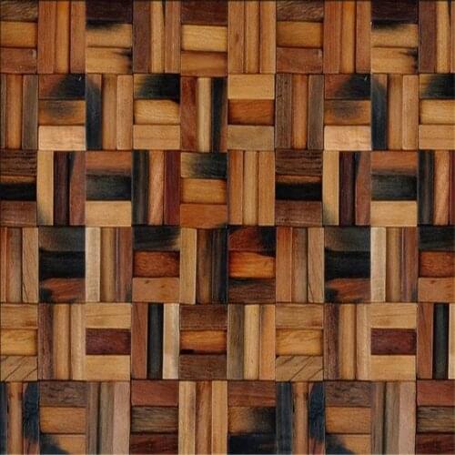 Brown wallpapers Creative TV background wall European classical wood modern wallpaper for living room