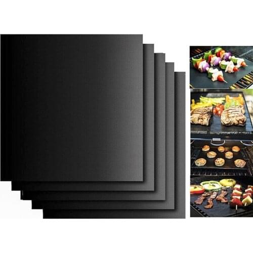 BBQ Grill Mat Barbecue Outdoor Baking Non-stick Pad Reusable Cooking Plate 40 * 33cm for Party PTFE Grill Mat Accessories