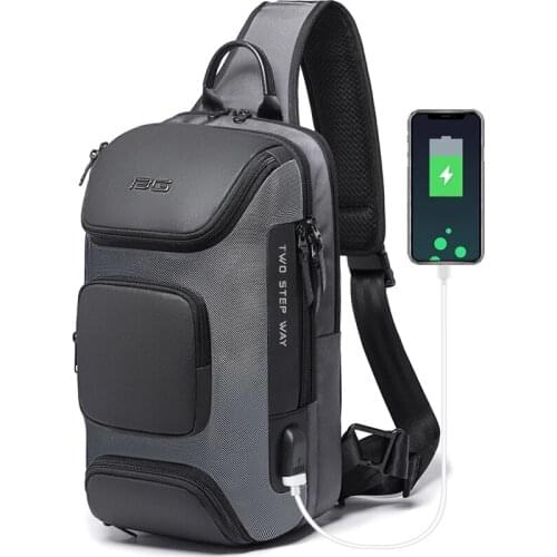 New Multifunction Anti-theft Waterproof USB Charging Crossbody Bag for Men Shoulder Messenger Bags Male Short Trip Chest Pack