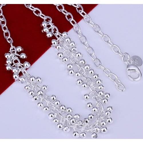N058 Lucky Charm Silver Color Pendants For Women Sterling Jewelry Necklace Accessories Fashion Light Purple Necklace /ddnaluua H