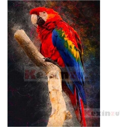 Kexinzu Full 5D DIY Square/Round Drill Diamond Painting "parrot" 3d Diamond Embroidery Cross Stitch Decor Gift K508