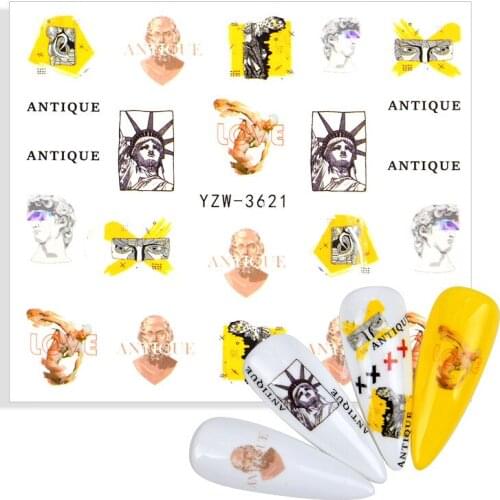 1pcs Water Sticker For Nail Art Decoration Slider Statue of Cute Cartoons Summer Fruit Animal Design Decal Manicure Accessoires