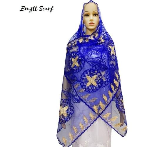 New African women scarf muslim women hijab scarf , big large 2.0*0.5 meter small net scarf for shawls BF-133