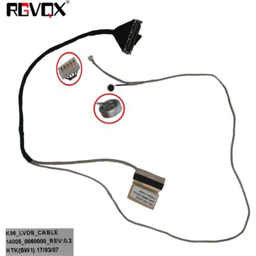 New LCD LED Video Flex Cable for Asus K56 K56C K56CM K56CA K56CB K56E S56 S56C A56 PN:14005-00600000 1422-019W000