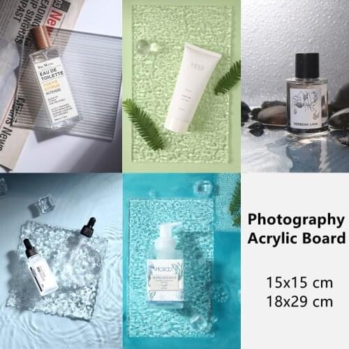 Water Ripple Shadow Plate Background Props Photography Acrylic Thin Transparent Wave Effect Perfume Cosmetics Photograph Props