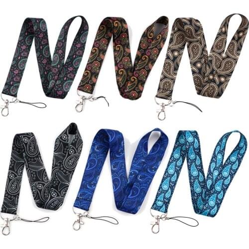 YA356 Bohemian Pattern Lanyard For Keys Mobile Phone Hang Rope Keycord USB ID Card Badge Holder Keychain DIY Lanyards