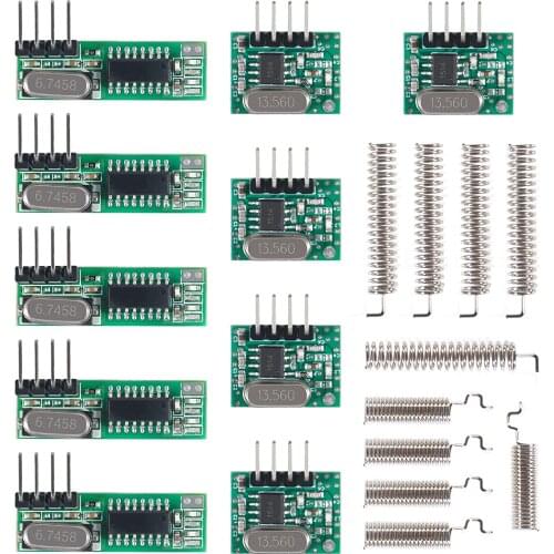5pcs 433 Mhz Superheterodyne RF Receiver and Transmitter Module 433Mhz Remote controls For Arduino uno Wireless module Diy Kits