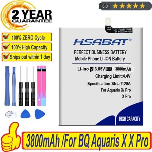 Top Brand 100% New 3800mAh Battery for BQ Aquaris X X Pro Batteries + free tools