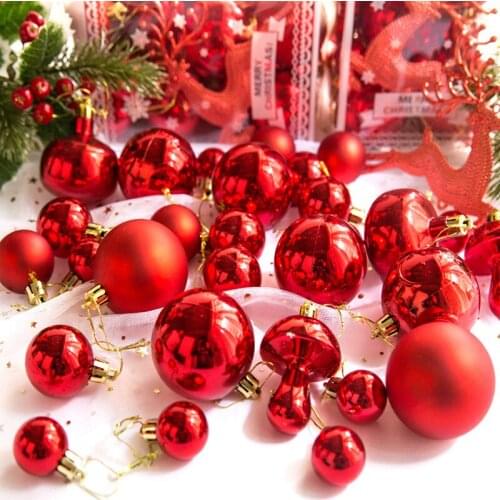 30pcs/set Christmas Ball Ornaments For Xmas Tree Decor Ball Bauble Hanging For Xmas Wedding Home Decoration Pождество Navidad