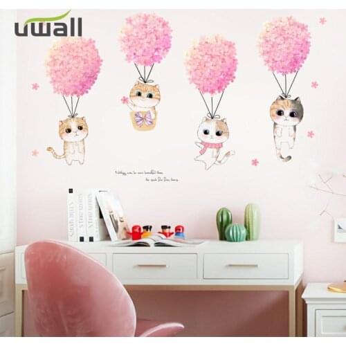 Наклейки кошки на стену UWALL China At AliExpress