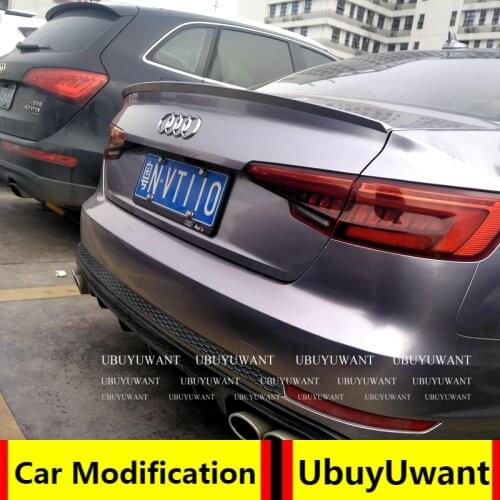 UBUYUWANT Rear trunk spoiler For Audi A4 B9 2017-2020 ABS material black or Unpainted primer color rear spoiler for Audi A4 B9