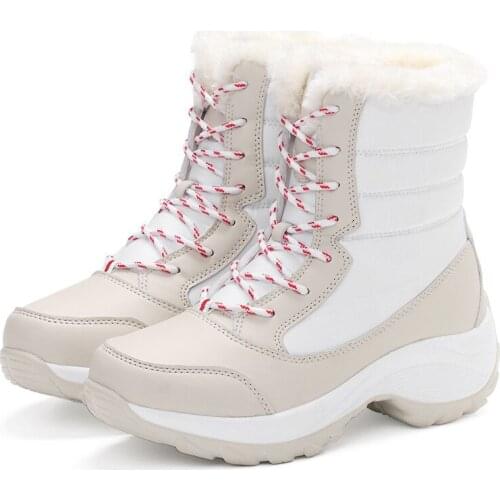 Women Boots Waterproof Winter Shoes Women Snow Boots Platform Keep Warm Ankle Winter Boots With Thick Fur Heels Botas Mujerdr5