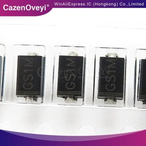 100pcs/lot GS1M SMD Rectifier Diode GS1M Making S1M SMA DO-214AC In stock