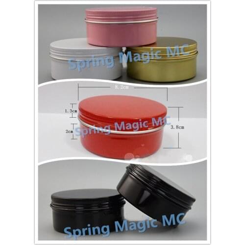 150g Empty Aluminum Cream Jar Tin Hair wax Cream Case Cosmetic Pot Lip Balm Eye Cream Packaging DIY Containers Nail Crafts Cans