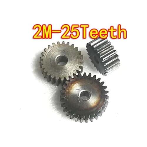 2Pieces/Lot Diameter:54mm 2M-25Teeth Metal Cylinder Spur Gear Motor Gear Box.--hole d:10mm