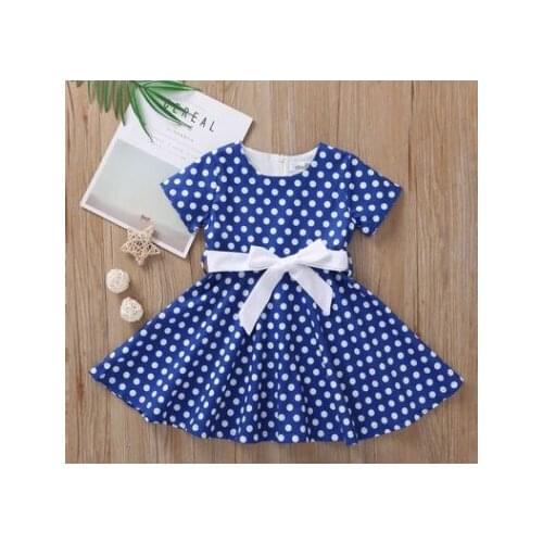 2021 Summer Baby Girls Dresses For Baby Casual Beach Bow Print Sundress Princess Dress Infant Dress Newborn Clothes Send Hat