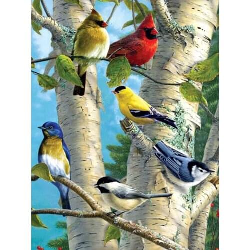 5D DIY Diamond Painting Birds Cross Stitch Diamond Embroidery Animals Mosaic Rhinestone Full Drill Home Decoration