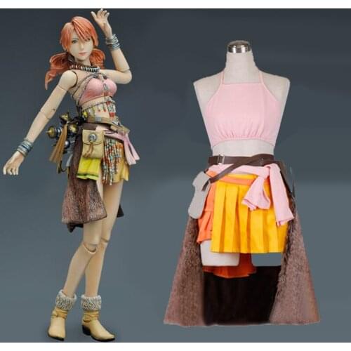 Anime Game Final Fantasy 13 Oerba Dia Vanille cosplay costume set