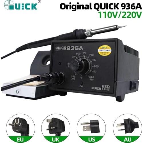 QUICK 936A 110V/220V Rework Station Constant Temperature Antistatic 60w Soldering Station Solder Iron SMD