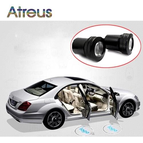 Atreus Car-Styling LED Door Welcome Lamp Logo Laser Light DIY For Mitsubishi asx Mazda 3 6 cx-5 Chery Ssangyong Suzuki swift