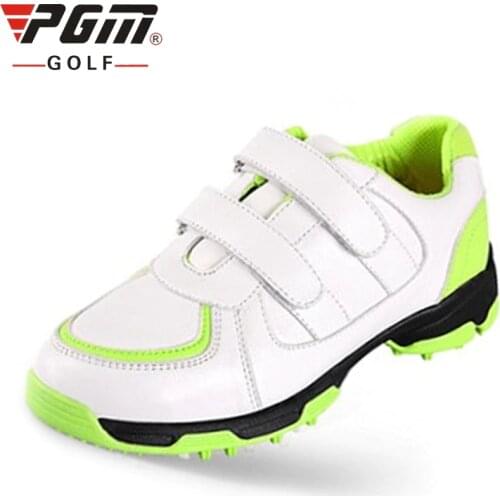Children Boys Breathable Golf Shoes Girls Waterproof Soft Leather Sports Shoes Teenager Lightweight Soft Sole Sneakers AA20173