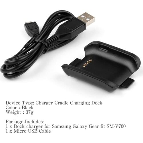For Samsung Galaxy Gear Fit SM-V700 Smart Watch Changer Smart Bracelet Charging Dock Charger + USB Charging Cable