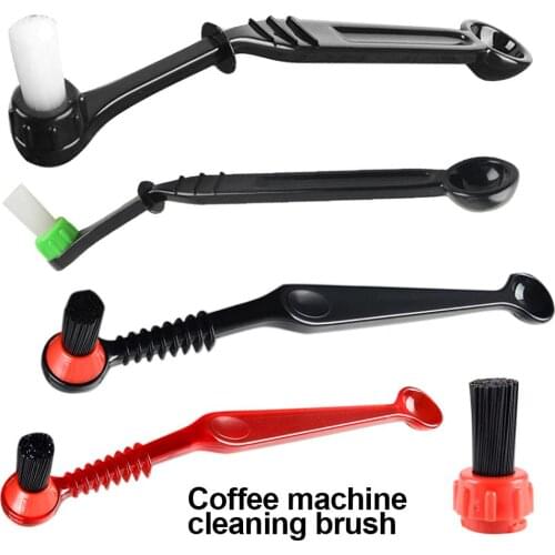 Double Head Anti-scalding Espresso Coffee Machine Curved Cleaning Brush Spoon Cleaning Brush Spoon Cleaning Brush Spoon Cleaning