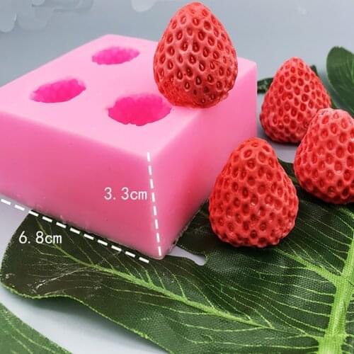 Fruit Strawberry Baking Mold Cake Mould Fondant Chocolate Mould Jelly Making Tool Cake Decor Strawberry Mold Baking Supplies