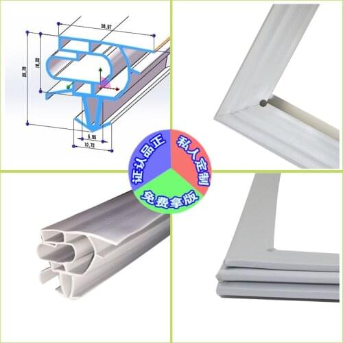 Flexible refrigerator magnetic door seal gasket for commercial cabinet