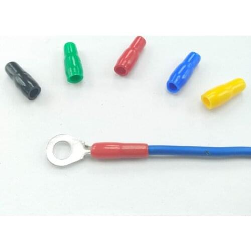 Insulated Soft Sleeve 1.5 Square Terminal Block Sheath PVC Cold Pressing Terminal Cover Mixed