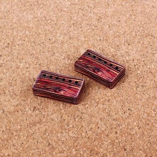 2Pcs Colorful Red Neck Bridge Humbucker Pickup Cover 50/52m for Electric Guitar