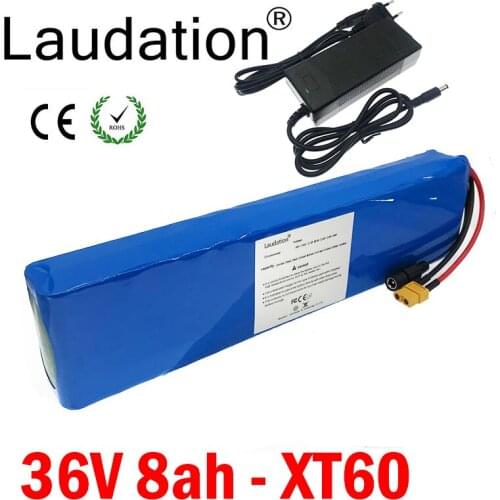 Laudation 2021 Original 36V Battery 10S3P 8Ah Battery Pack 500W High Power Battery 42V 8000mAh Electric Bicycle With BMS+Charger
