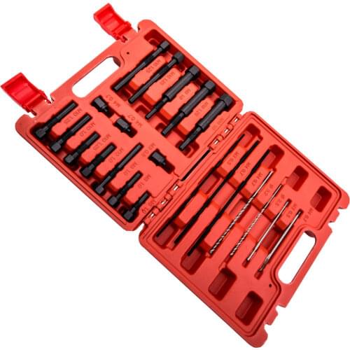 22PCS Glow Plug Electrodes Removal Tool kit for Damaged Broken Glow Plugs M8 M10 For 8mm 10mm Glow Plugs Threads