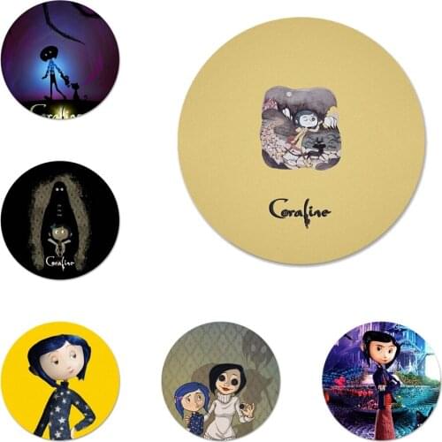 Cartoon girl Coraline Vintage Icons Pins Badge Decoration Brooches Metal Badges For Backpack Decoration 58mm