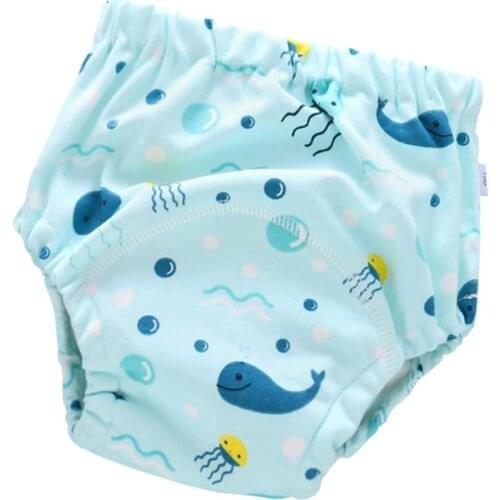 Cartoon Babies Washable 6-layers Gauze Diaper Pants