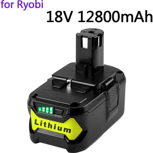 New 18V battery 12800mAh Li-On rechargeable For Ryobi Hot P108 RB18L40 Rechargeable Battery Pack Power Tool Battery Ryobi ONE