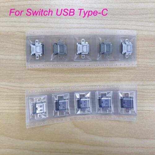 10pcs Brand New Original USB Type-C Charging Port Power Connector Type C Charger Socket for NS Nintend Switch Replacement Parts