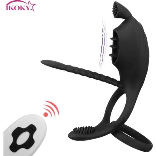 9 Speed G spot Delay Ejaculation For Couples Chastity Cock Ring Penis Ring Vibrator Clit Stimulator