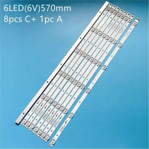 LED Backlight 6 lamp for 55"TV 55DM1000 JS-D-JP55DM-061EC A C A62EC C61EC 55DM1000/300MA-1BIN/FHD ABIN