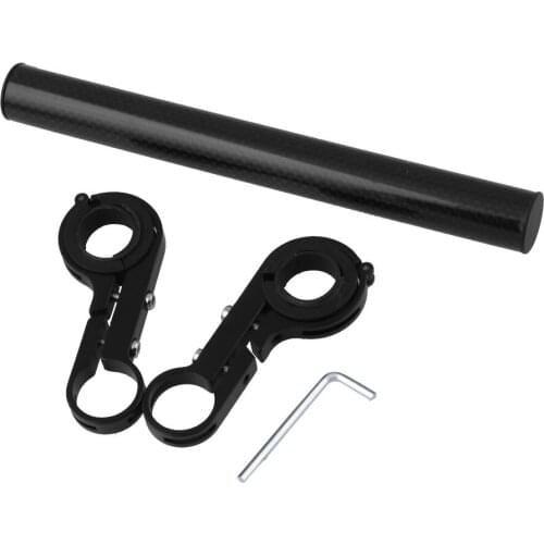 20CM Bike Handlebar carbon fiber Double Bicycle Handlebar Extension Bracket for Holding Motorcycle E-Bike Lamp Speedometer