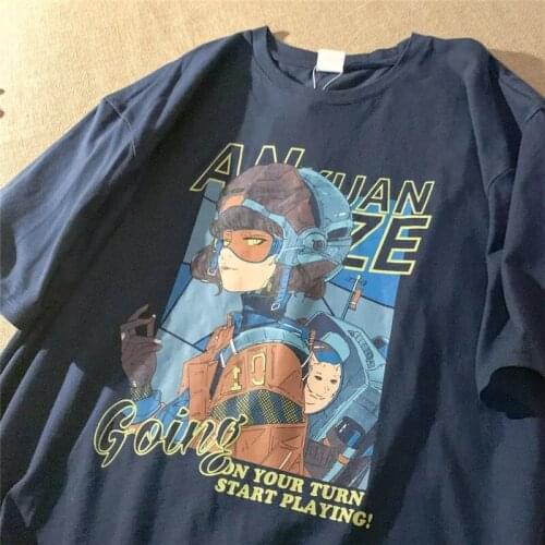 Women clothes shirt Streetwear tops womens T-shirt Harajuku vintage Punk Maiden print t-shirt summer new Oversize loose casual