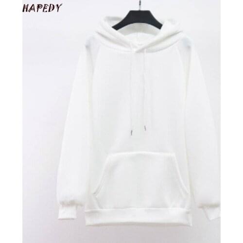 Women Hoodies Fall 2019 Casual Solid Color Hoodie Pocket Long Sleeve Pullover Sweatshirt Pastel Clothes Bluzy Damskie Z Kapturem