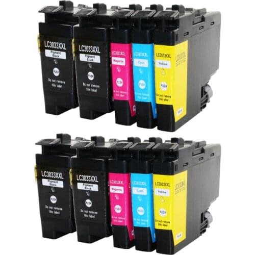 Compatible for 10PK LC3033 Ink Cartridges for Brother Printer FC-J995DW MFC-J995DW XL