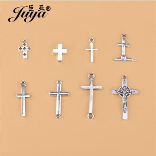 20pcs/lot Metal Alloy Cross Charms For DIY Jewelry Making Pendant Necklace Bracelet Accessories Findings Crafts Supplies