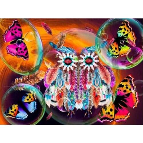 5D DIY Diamond Painting Animal Cross Stitch Full Square/Round Diamone Embroidery Owl Rhinestones Needlework Mosaic Decor H932
